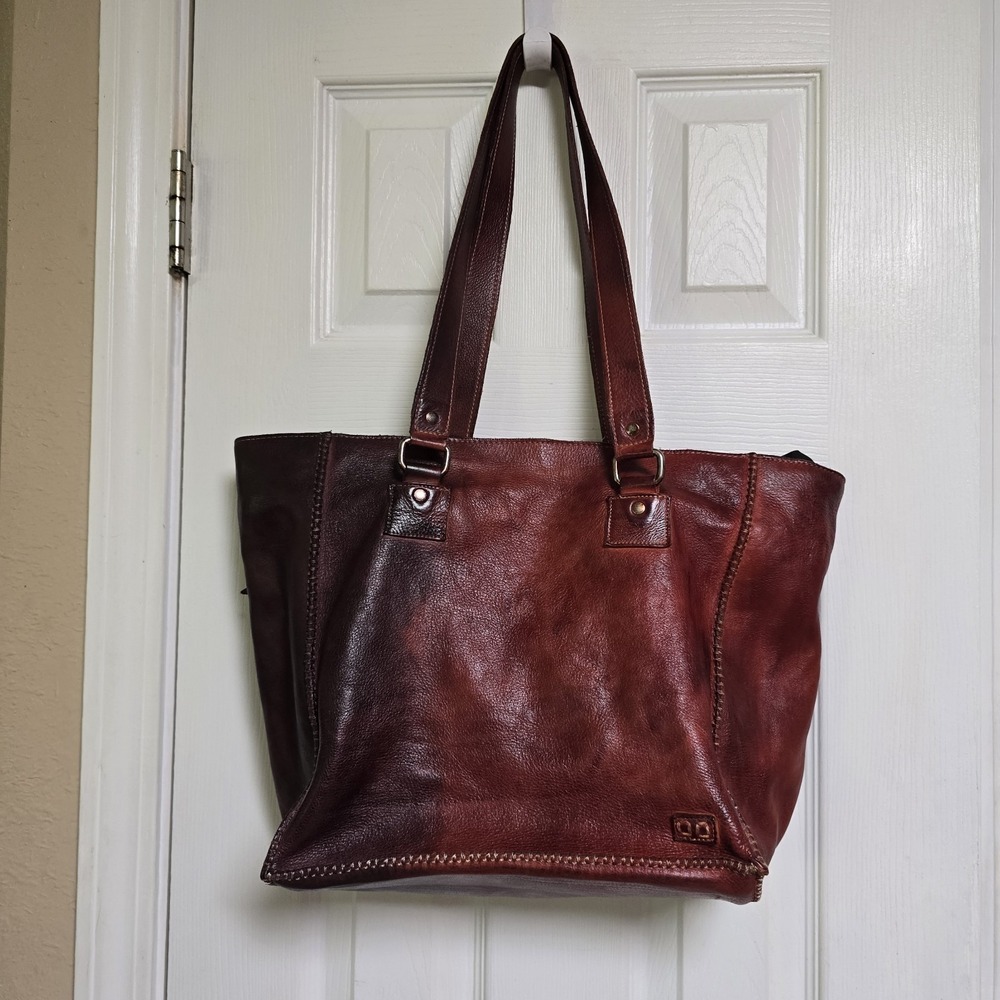 Bed Stu Leather Celindra LTC Shoulder Tote Bag Cranberry Retail $305